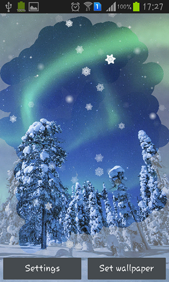 Скачать бесплатные живые обои Пейзаж для Андроид на рабочий стол планшета: Aurora: Winter.