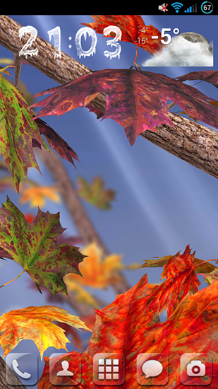 Скачать бесплатные живые обои 3D для Андроид на рабочий стол планшета: Autumn tree.