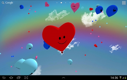 Скачать бесплатные живые обои Интерактивные для Андроид на рабочий стол планшета: Balloons 3D.