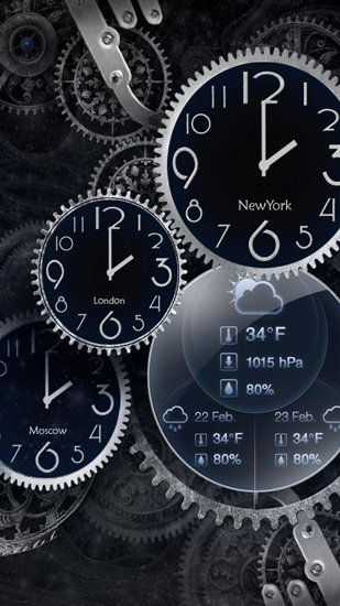 Скачать Black Clock - бесплатные живые обои для Андроида на рабочий стол.