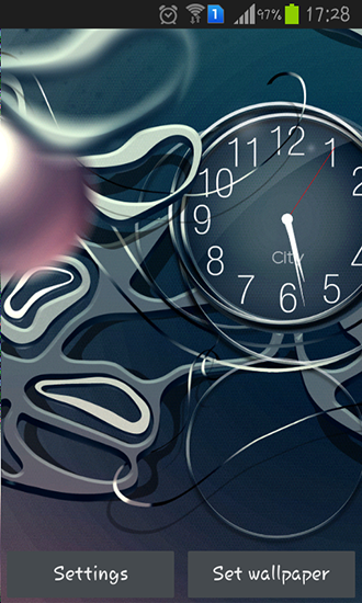 Black clock - скачать живые обои на Андроид 2.3 телефон бесплатно.