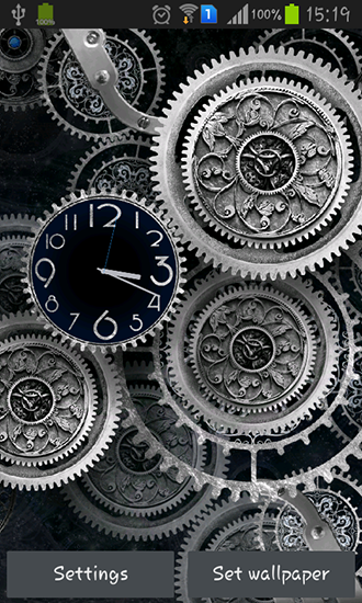 Black clock by Mzemo - скачать живые обои на Андроид 6.0 телефон бесплатно.