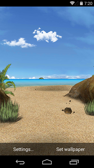 Blue sea 3D - скачать живые обои на Андроид 3.0 телефон бесплатно.