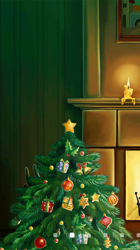 Скачать Christmas fireplace by Amax LWPS - бесплатные живые обои для Андроида на рабочий стол.
