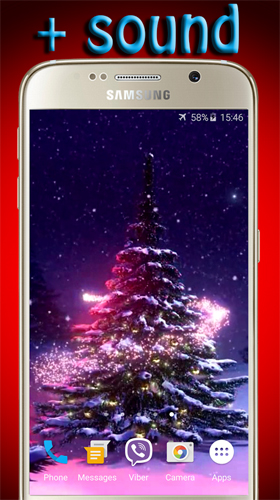 Скачать Christmas tree by Pro LWP - бесплатные живые обои для Андроида на рабочий стол.