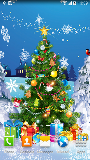 Скачать бесплатно живые обои Christmas 2015 на Андроид телефоны и планшеты.