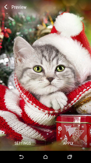 Скачать бесплатные живые обои Животные для Андроид на рабочий стол планшета: Christmas animals.