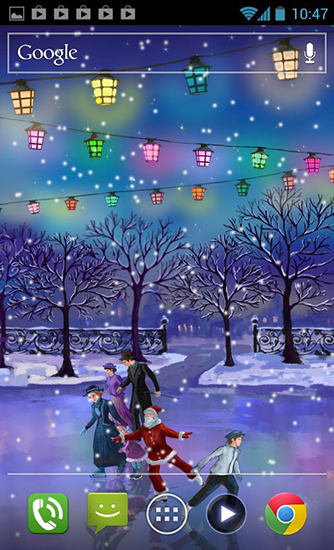 Скачать бесплатно живые обои Christmas rink на Андроид телефоны и планшеты.