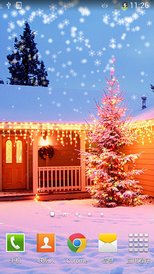 Christmas snow by Orchid - скачать живые обои на Андроид 4.4.2 телефон бесплатно.