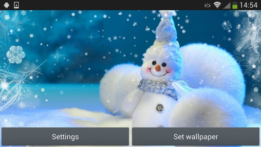 Christmas snowman - скачать живые обои на Андроид 4.2.1 телефон бесплатно.