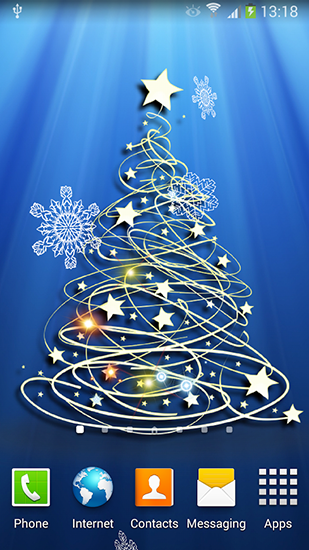 Christmas tree 3D by Amax lwps - скачать живые обои на Андроид 4.4.4 телефон бесплатно.