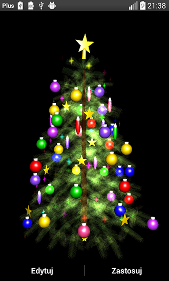 Скачать бесплатные живые обои Праздники для Андроид на рабочий стол планшета: Christmas tree 3D by Zbigniew Ross.