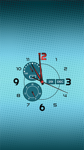 Скачать Clock: real time - бесплатные живые обои для Андроида на рабочий стол.