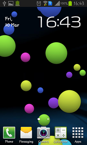 Скачать бесплатные живые обои Интерактивные для Андроид на рабочий стол планшета: Colorful bubble.