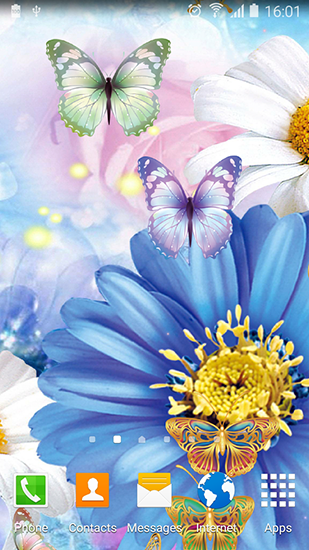 Скачать бесплатные живые обои Цветы для Андроид на рабочий стол планшета: Cute butterfly.