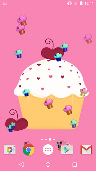 Скачать бесплатные живые обои Векторные для Андроид на рабочий стол планшета: Cute cupcakes.