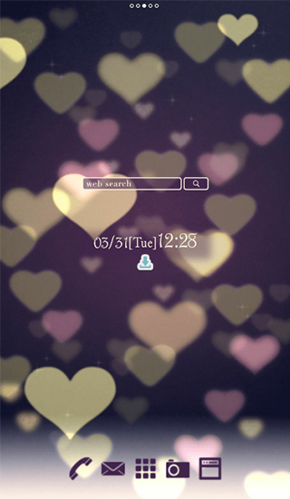 Скачать бесплатные живые обои для Андроид на рабочий стол планшета: Cute wallpaper. Bokeh hearts.