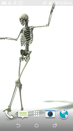 Скачать Dancing skeleton - бесплатные живые обои для Андроида на рабочий стол.