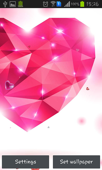 Скачать бесплатно живые обои Diamond hearts by Live wallpaper HQ на Андроид телефоны и планшеты.
