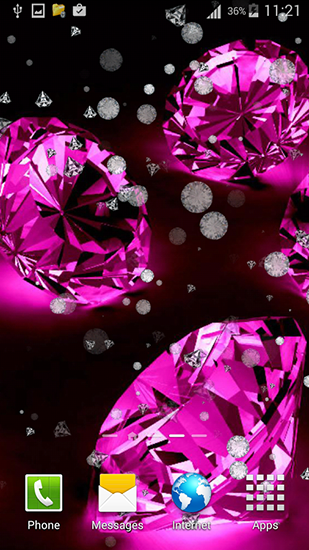 Скачать бесплатно живые обои Diamonds for girls на Андроид телефоны и планшеты.