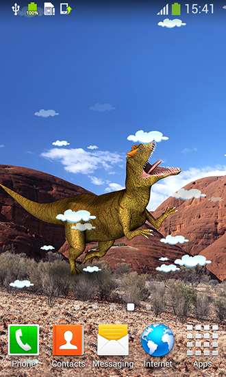 Скачать бесплатные живые обои Пейзаж для Андроид на рабочий стол планшета: Dinosaur.