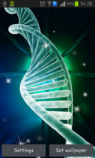 Скачать бесплатно живые обои DNA на Андроид телефоны и планшеты.
