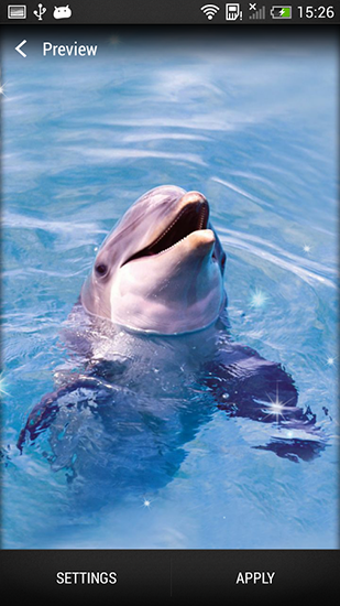 Dolphin - скачать живые обои на Андроид 4.4.4 телефон бесплатно.