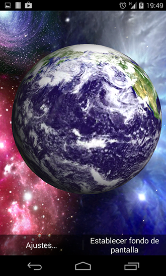 Скачать бесплатные живые обои Космос для Андроид на рабочий стол планшета: Earth 3D.