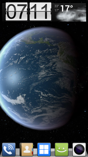 Скачать бесплатные живые обои Космос для Андроид на рабочий стол планшета: Earth HD deluxe edition.