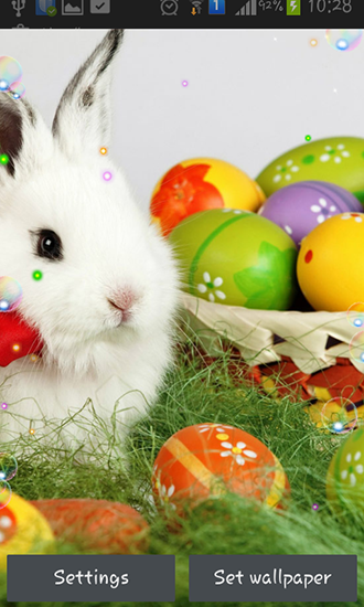 Скачать бесплатные живые обои Животные для Андроид на рабочий стол планшета: Easter bunnies 2015.