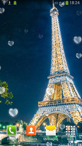 Eiffel tower: Paris - скачать живые обои на Андроид 3.0 телефон бесплатно.