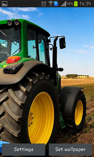 Farm tractor 3D - скачать живые обои на Андроид 4.4.4 телефон бесплатно.