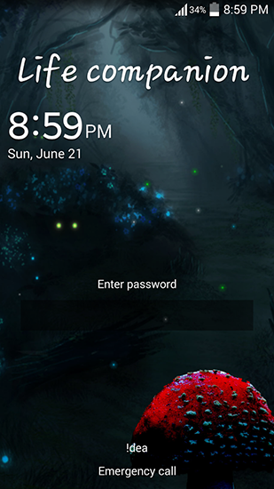 Скачать бесплатные живые обои Интерактивные для Андроид на рабочий стол планшета: Fireflies: Jungle.