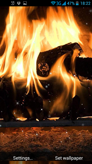 Fireplace - скачать живые обои на Андроид 4.0.2 телефон бесплатно.