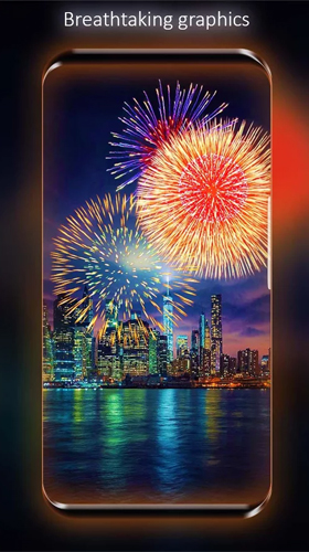 Скачать Fireworks by Live Wallpapers HD - бесплатные живые обои для Андроида на рабочий стол.