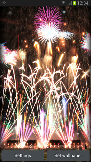 Fireworks - скачать живые обои на Андроид 4.4 телефон бесплатно.