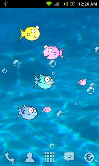 Скачать бесплатные живые обои Аквариумы для Андроид на рабочий стол планшета: Fishbowl by Splabs.