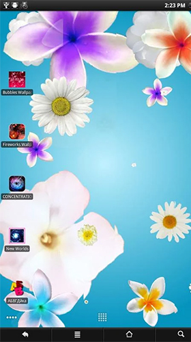 Скачать Flowers by PanSoft - бесплатные живые обои для Андроида на рабочий стол.