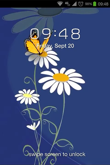 Скачать бесплатные живые обои Цветы для Андроид на рабочий стол планшета: Flowers and butterflies.