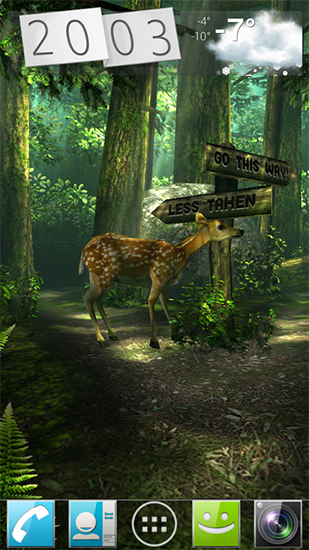 Скачать бесплатные живые обои 3D для Андроид на рабочий стол планшета: Forest HD.