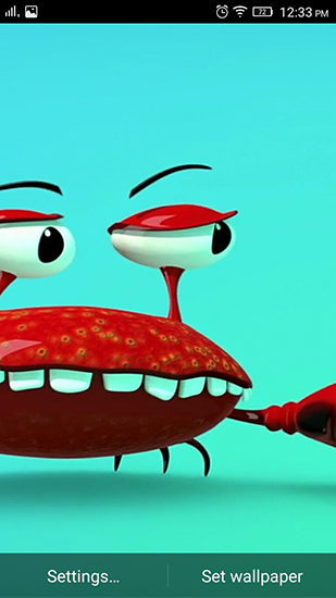 Скачать бесплатные живые обои Животные для Андроид на рабочий стол планшета: Funny Mr. Crab.