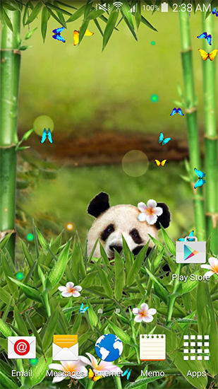 Funny panda - скачать живые обои на Андроид 4.0.2 телефон бесплатно.