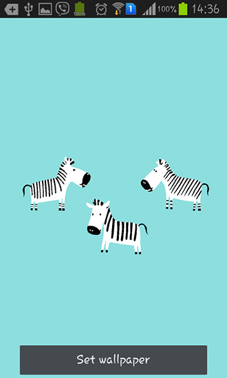 Funny zebra - скачать живые обои на Андроид 2.0 телефон бесплатно.