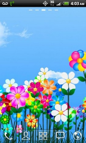 Скачать бесплатные живые обои Цветы для Андроид на рабочий стол планшета: Glass garden.