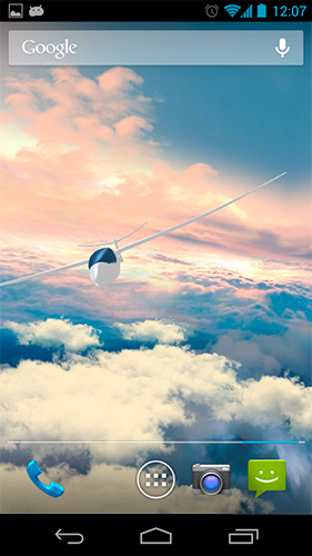Glider in the sky - скачать живые обои на Андроид 2.0 телефон бесплатно.