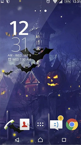 Скачать Halloween by Beautiful Wallpaper - бесплатные живые обои для Андроида на рабочий стол.