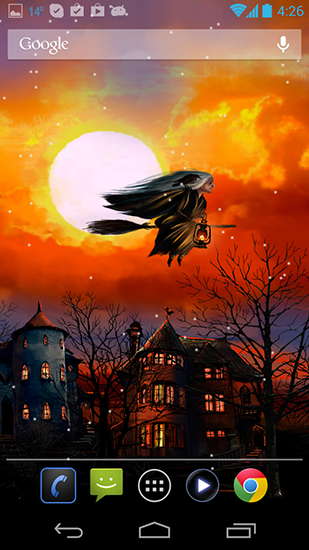 Halloween: Happy witches - скачать живые обои на Андроид 4.4.4 телефон бесплатно.