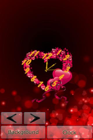 Скачать бесплатно живые обои Heart clock на Андроид телефоны и планшеты.