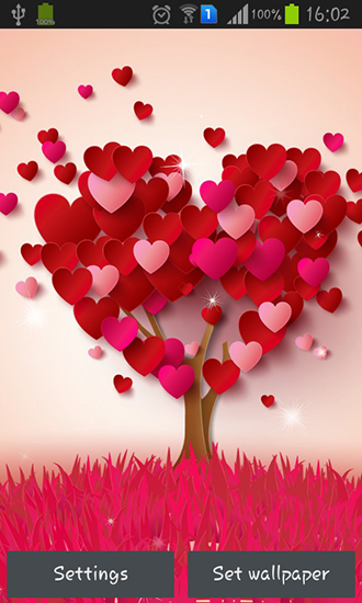 Hearts - скачать живые обои на Андроид 2.3 телефон бесплатно.