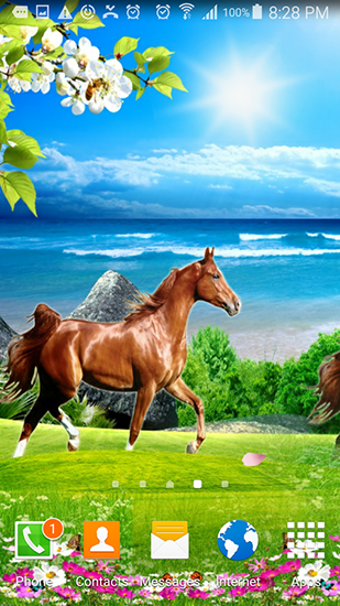 Скачать бесплатные живые обои Пейзаж для Андроид на рабочий стол планшета: Horses by Villehugh.
